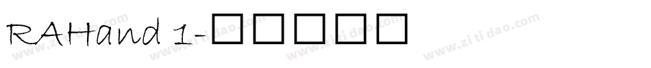 RAHand 1字体转换